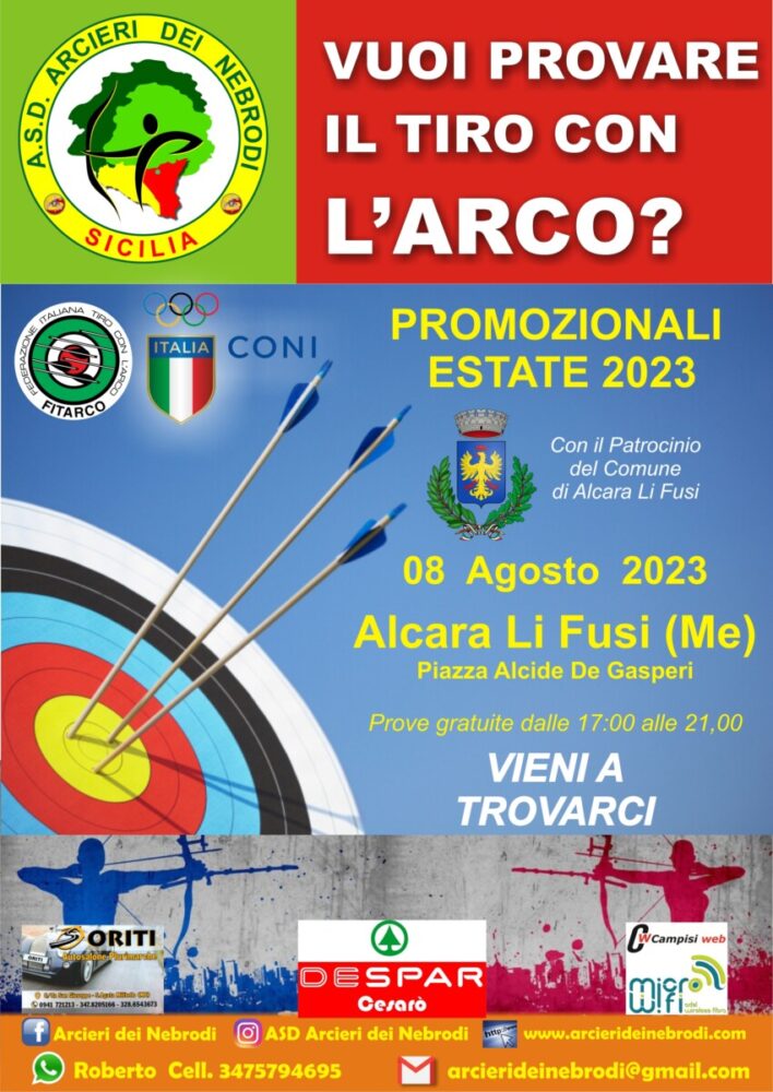 Agosto 2023 ASD Arcieri dei Nebrodi - Alcara Li Fusi